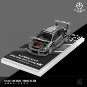 TimeMicro Mitsubishi Evolution IX HIPERMAX HKS Livery Silver 1:64 przód