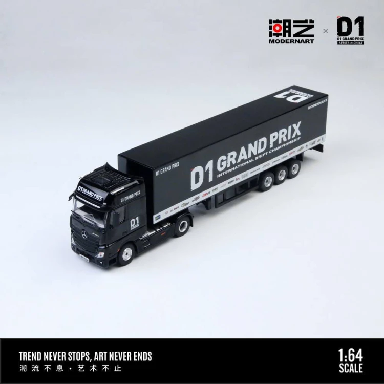 ModernArt X Perka D1 GRAND PRIX Mercedes Actros Container Truck 1:64 przód