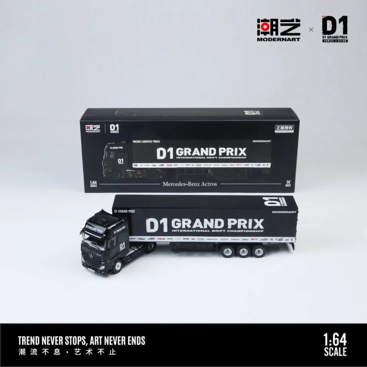 ModernArt X Perka D1 GRAND PRIX Mercedes Actros Container Truck 1:64 box
