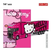 Cool.Car Scania Container Truck Dark Pink Hello Kitty Livery 1:64  przód