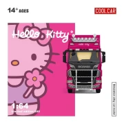 Cool.Car Scania Container Truck Dark Pink Hello Kitty Livery 1:64 przód detal
