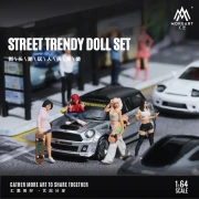 MoreArt Figurki Street Trendy Doll Set 1:64 bok scena