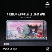 MoreArt Diorama Scena Popular Check-In Wall 1:64 box