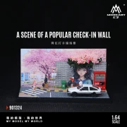 MoreArt Diorama Scena Popular Check-In Wall 1:64 przód