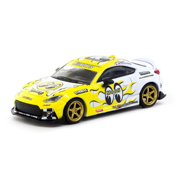 Tarmac Works Toyota GR86 Mooneyes yellow/white 1:64 przód