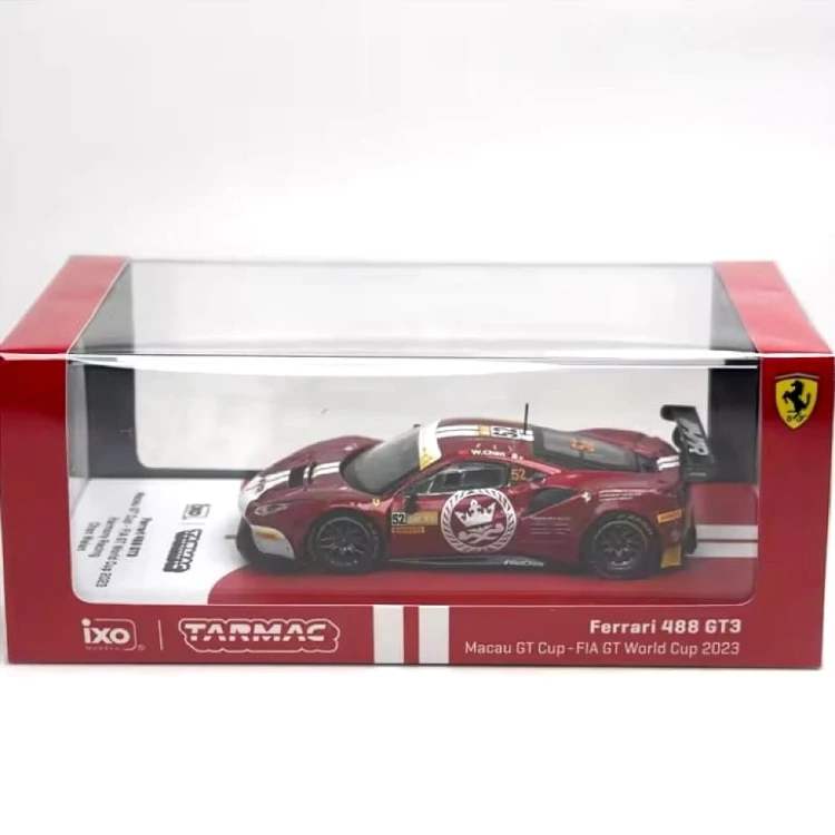 Tarmac Works Ferrari 488 GT3 Macau GT Cup World Cup 2023 1:64 box