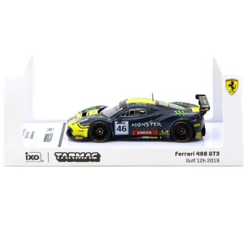 Tarmac Works Ferrari 488 GT3 Gulf 12h 2019 #46 Monster 1:64 box