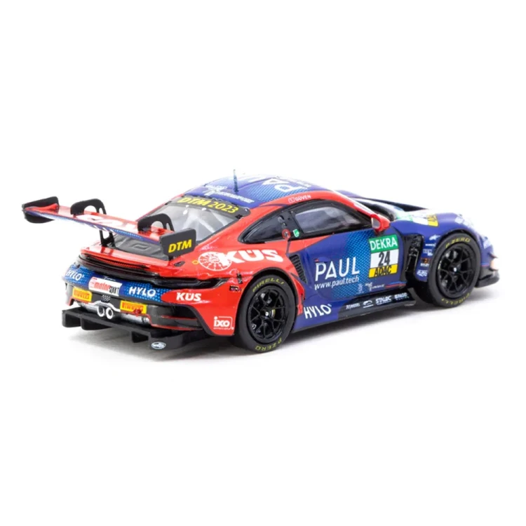 Tarmac Works Porsche 911 GT3 R DTM 2023 Ayhancan Guven #24 1:64 tył