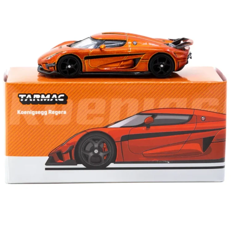armac Works Koenigsegg Regera Orange Metallic / Black Stripes 1:64 box