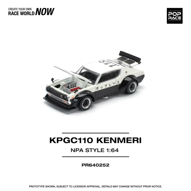 Pop Race Skyline GT-R V8 DRIFT Kemeri NPA Style 1:64 przód detal