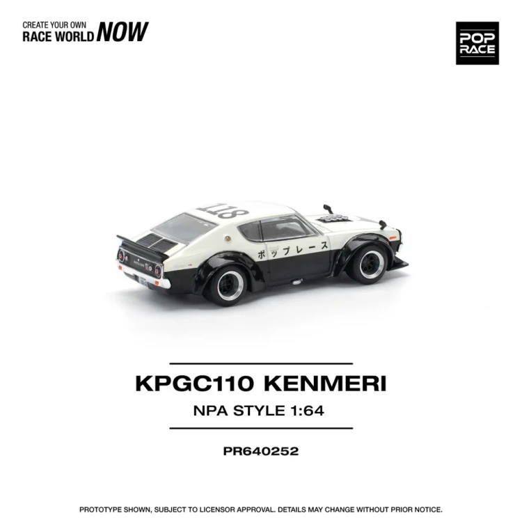 Pop Race Skyline GT-R V8 DRIFT Kemeri NPA Style 1:64 tył