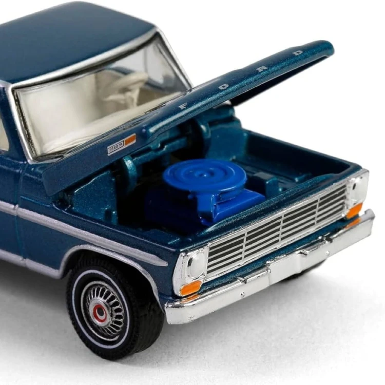 Greenlight 1967 Ford F-250 &amp; 1966 Ford Thunderbird convertible - trailer 1:64 bok detal