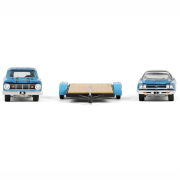 Greenlight 1967 Dodge D-200 &amp; 1969 Plymouth GTX - trailer 1:64 przód detal