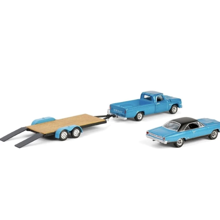 Greenlight 1967 Dodge D-200 &amp; 1969 Plymouth GTX - trailer 1:64 tył