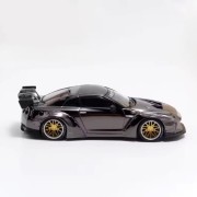 My Model Collect Nissan GT-R R35 Liberty Walk Chrome Gun Grey 1:64 bok