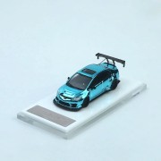 TimeMicro Civic FD2, Track Edition Modified. Chrome Blue 1:64 Limitowana 1/999 przód