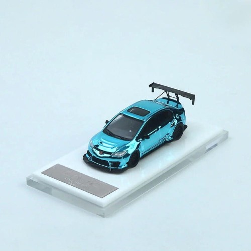 TimeMicro Civic FD2, Track Edition Modified. Chrome Blue 1:64 Limitowana 1/999 przód