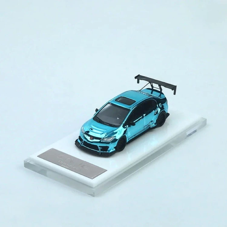 TimeMicro Civic FD2, Track Edition Modified. Chrome Blue 1:64 Limitowana 1/999 przód