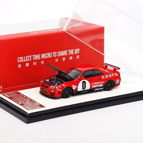 Time Micro Nissan Skyline GT-R R34 Speed Hunters1:64 box