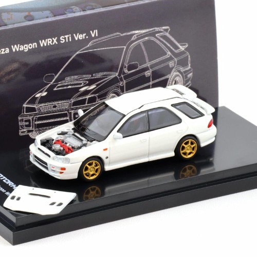 Motorhelix Subaru Impreza WRX STi Wagon Version VI Pure white 1:64 przód detal