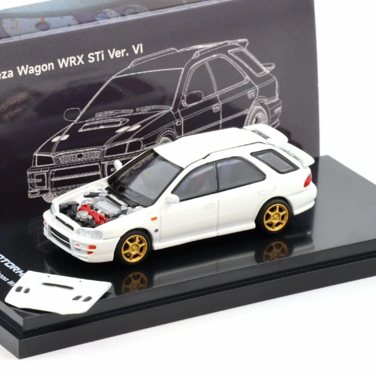 Motorhelix Subaru Impreza WRX STi Wagon Version VI Pure white 1:64 przód detal