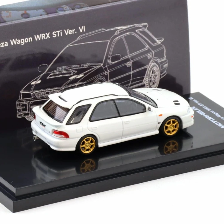 Motorhelix Subaru Impreza WRX STi Wagon Version VI Pure white 1:64 tył
