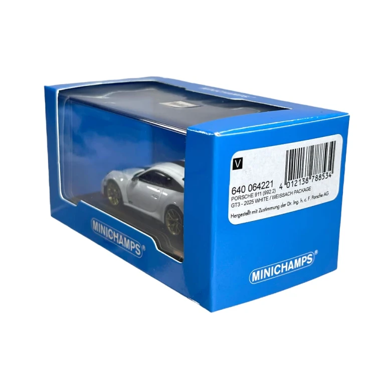 Minichamps64 Porsche 911 992 GT3 White 1:64 box