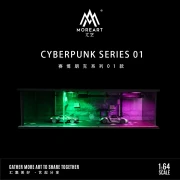 MoreArt Diorama Cyberpunk 01 Podświetlana LED 1:64 przód