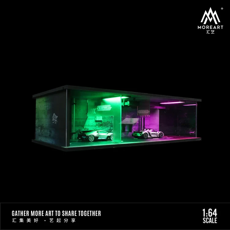 MoreArt Diorama Cyberpunk 01 Podświetlana LED 1:64 detal 2