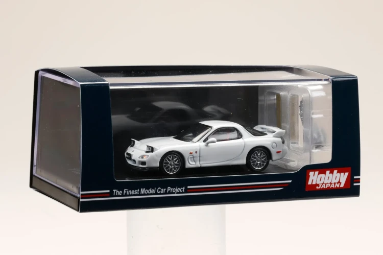 Hobby Japan Mazda RX-7 (FD3S) SPIRIT R TYPE A With Engine White 1:64 box