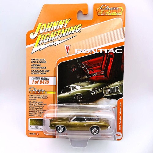 Johnny Lightning Pontiac 1973 Grand AM Golden Poly 1:64 przód