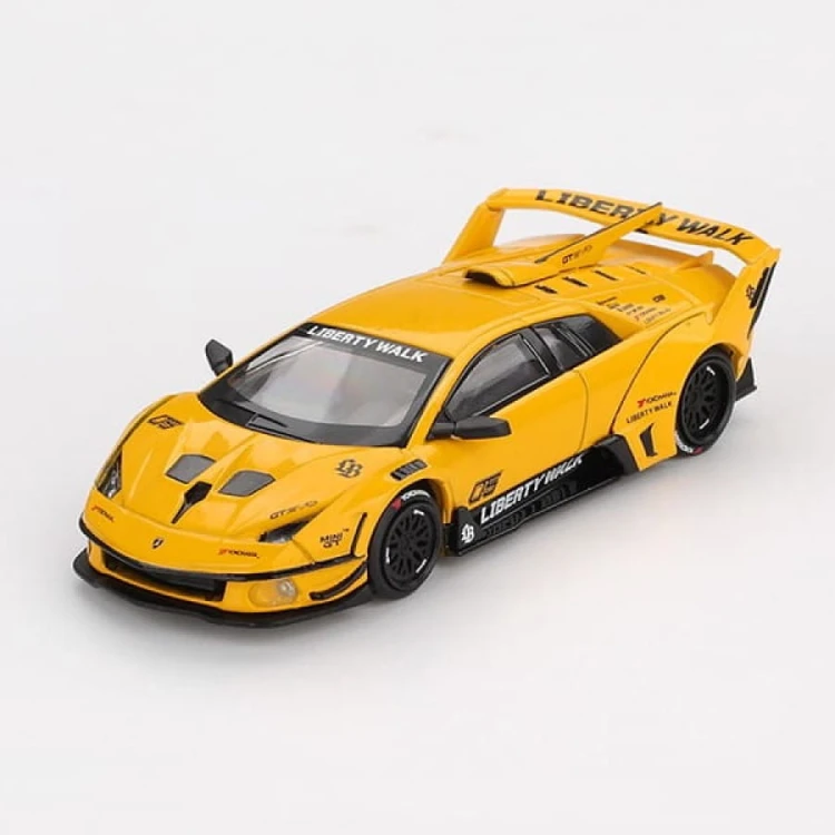MINI GT Lamborghini LB-Silhouette WORKS MURCIELAGO GT Evo Yellow 1:64 przód