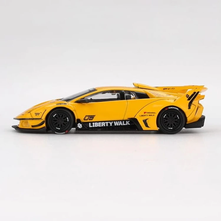 MINI GT Lamborghini LB-Silhouette WORKS MURCIELAGO GT Evo Yellow 1:64 bok