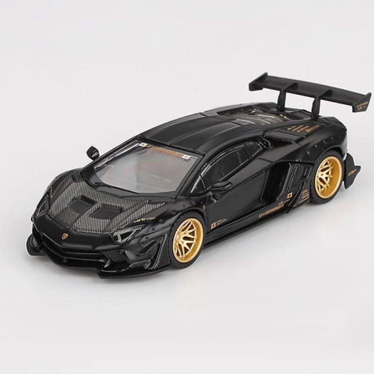 MINI GT LB★WORKS Lamborghini Aventador Limited Edition Matte Black 1:64 przód