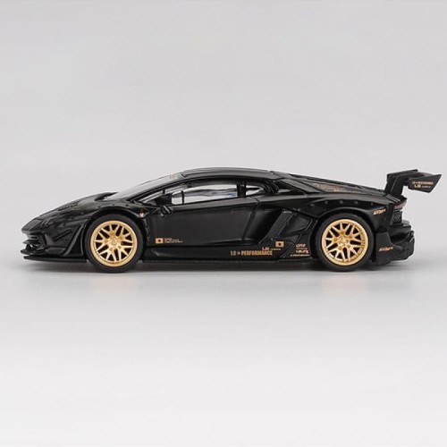 MINI GT LB★WORKS Lamborghini Aventador Limited Edition Matte Black 1:64 bok