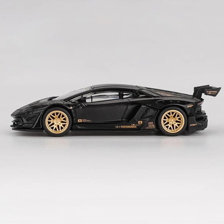 MINI GT LB★WORKS Lamborghini Aventador Limited Edition Matte Black 1:64 bok