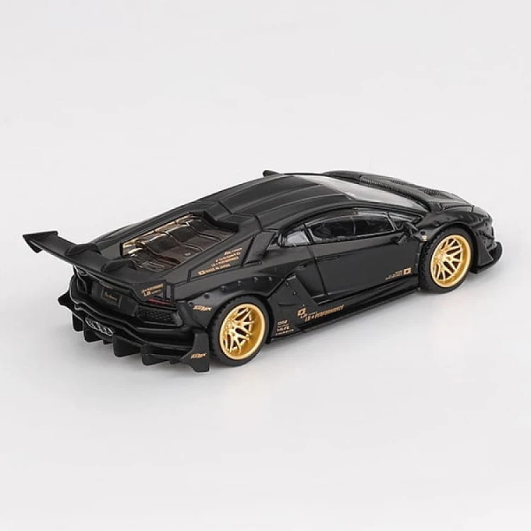 MINI GT LB★WORKS Lamborghini Aventador Limited Edition Matte Black 1:64 tył
