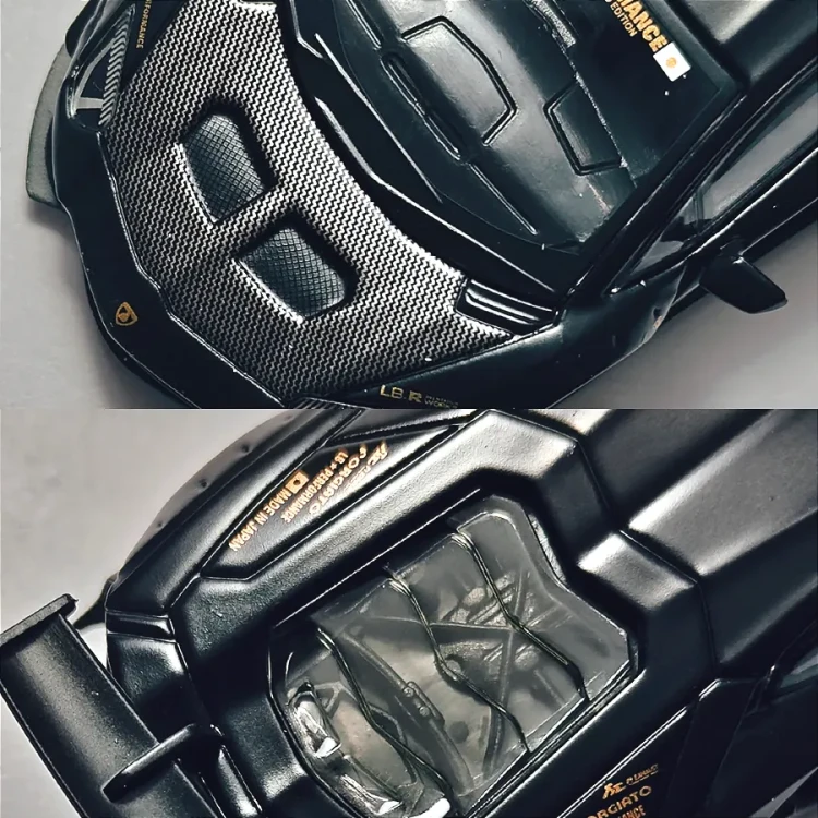 MINI GT LB★WORKS Lamborghini Aventador Limited Edition Matte Black 1:64 detal góra