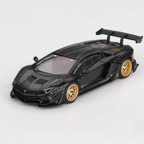 MINI GT LB★WORKS Lamborghini Aventador Limited Edition Matte Black 1:64 przód