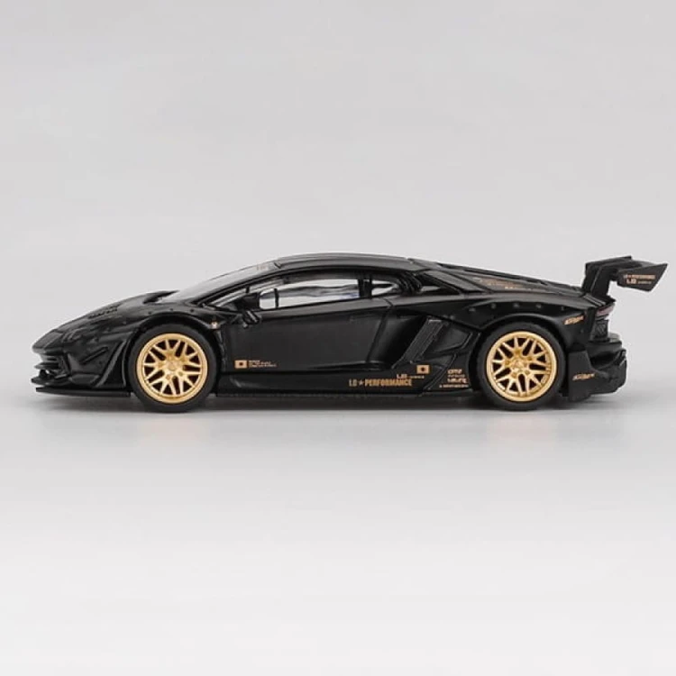 MINI GT LB★WORKS Lamborghini Aventador Limited Edition Matte Black 1:64 bok
