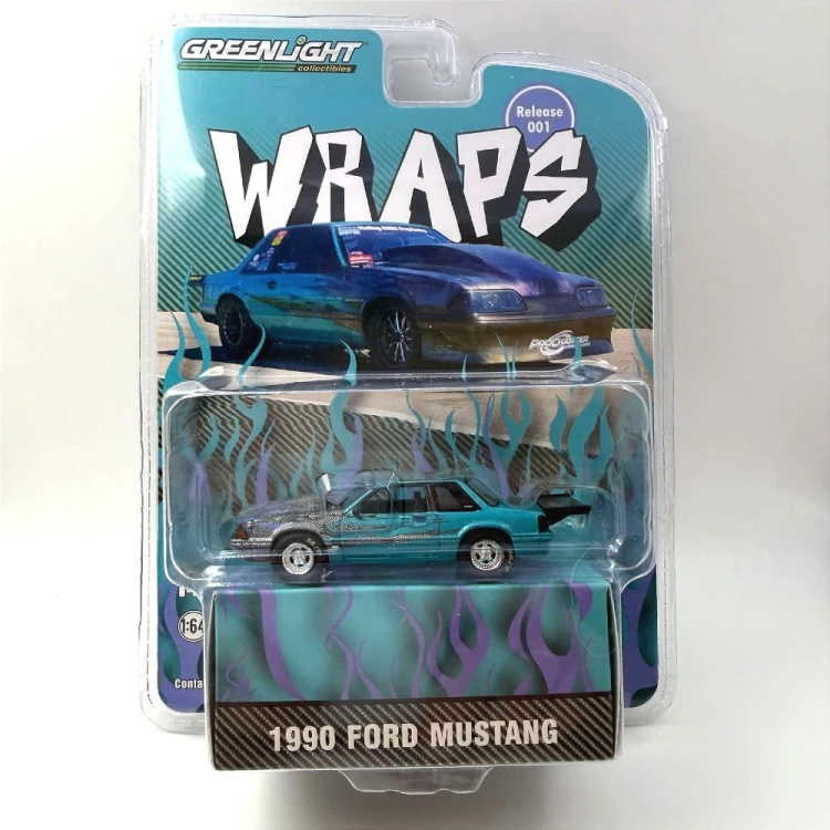 Greenlight 1990 Ford Mustang Wraps various 1:64 przód