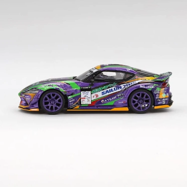 Mini GT Toyota Gr Supra Kuhl D1Gp Evangelion Racing 2021 1:64 bok