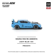 Pop Race Mazda RX8 RE-Amemiya Widebody RHD Light Blue with Carbon Hood 1:64 bok
