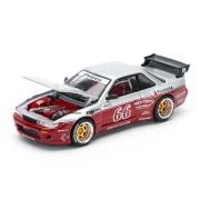 Pop Race Pandem Nissan Silvia S13 Moontech Red 1:64 przód detal