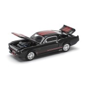 Pop Race Shelby Mustang GT500 Dark Chrome Black/Red 1:64 przód detal