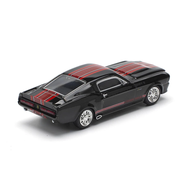 Pop Race Shelby Mustang GT500 Dark Chrome Black/Red 1:64 tył