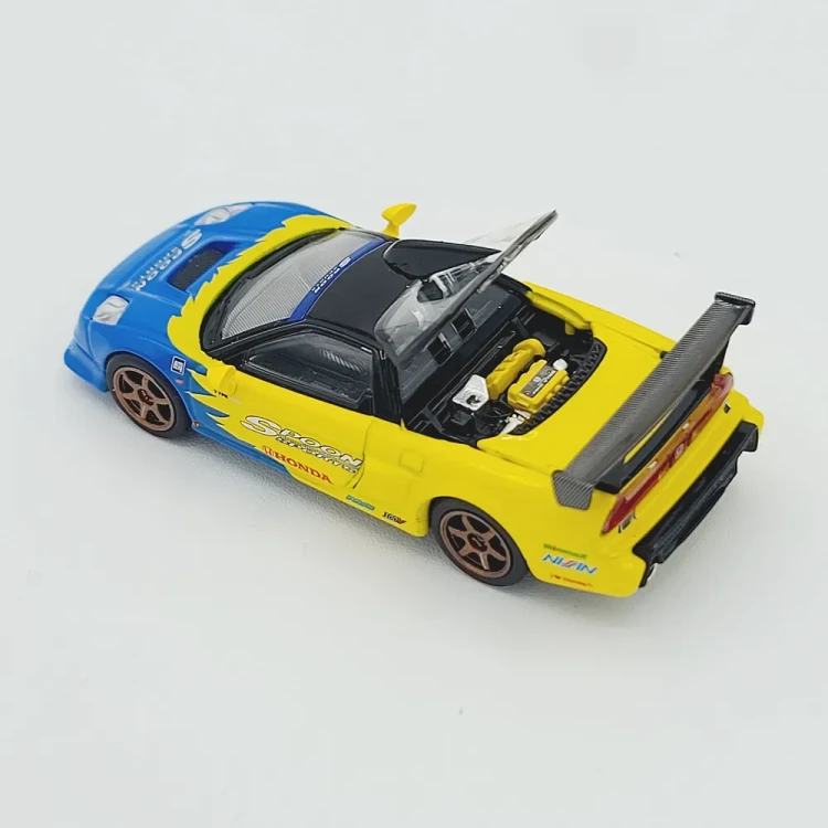 Pop Race Honda NSX R GT Spoon Sports Yellow Blue 1:64 góra