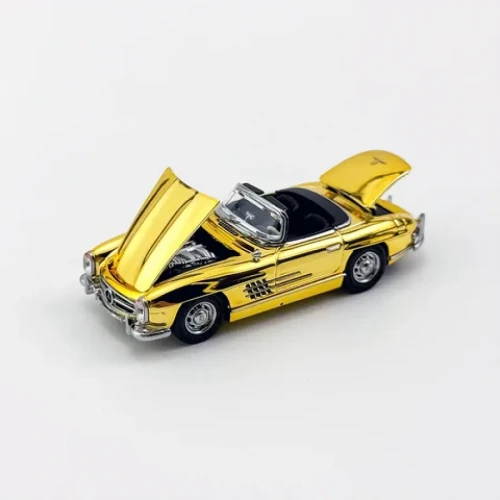 YS Model 1957 Mercedes-Benz 300SL Roadster Gold 1:64 przód