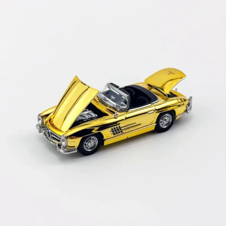 YS Model 1957 Mercedes-Benz 300SL Roadster Gold 1:64 przód