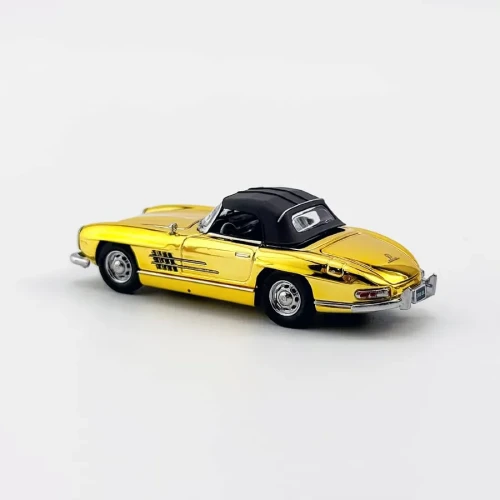 YS Model 1957 Mercedes-Benz 300SL Roadster Gold 1:64 tył